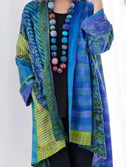 Vintage Cotton Linen Plus Sizes Women Coats