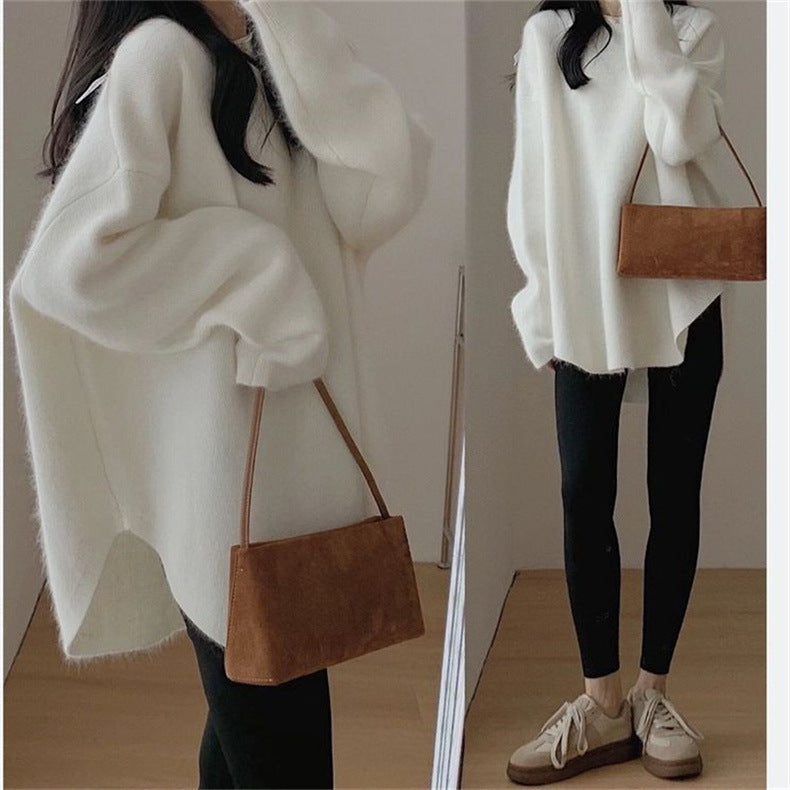 Casual Round Neck Knitted Pullover Sweaters
