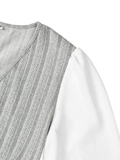 Casual V Neck Women Long Sleeves Fall Tops