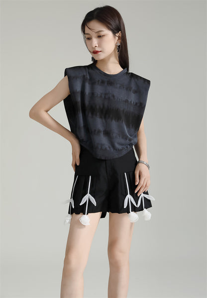 Designed Drawstring Dyed Summer T Shirts