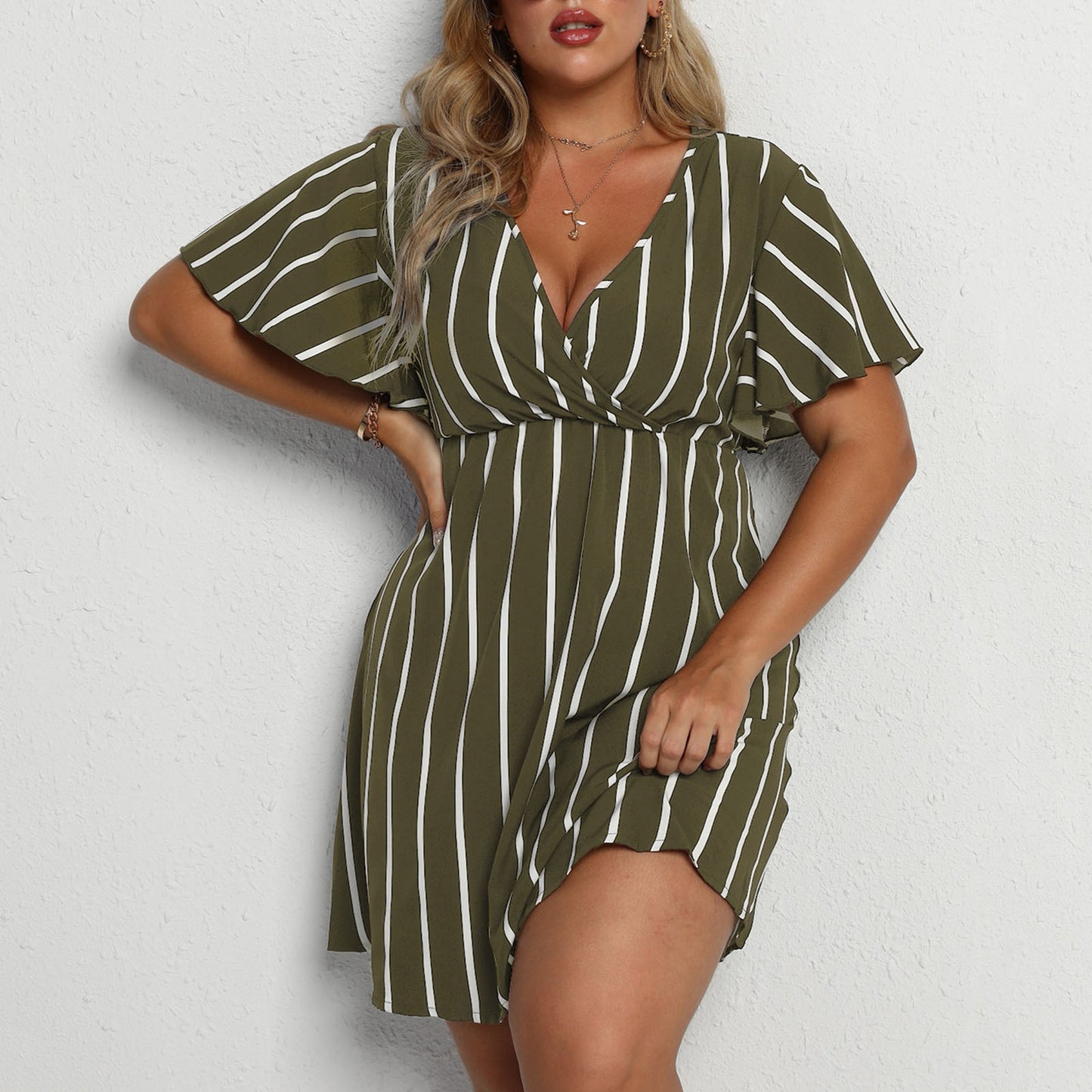 Casual Plus Sizes Boho Short Dresses