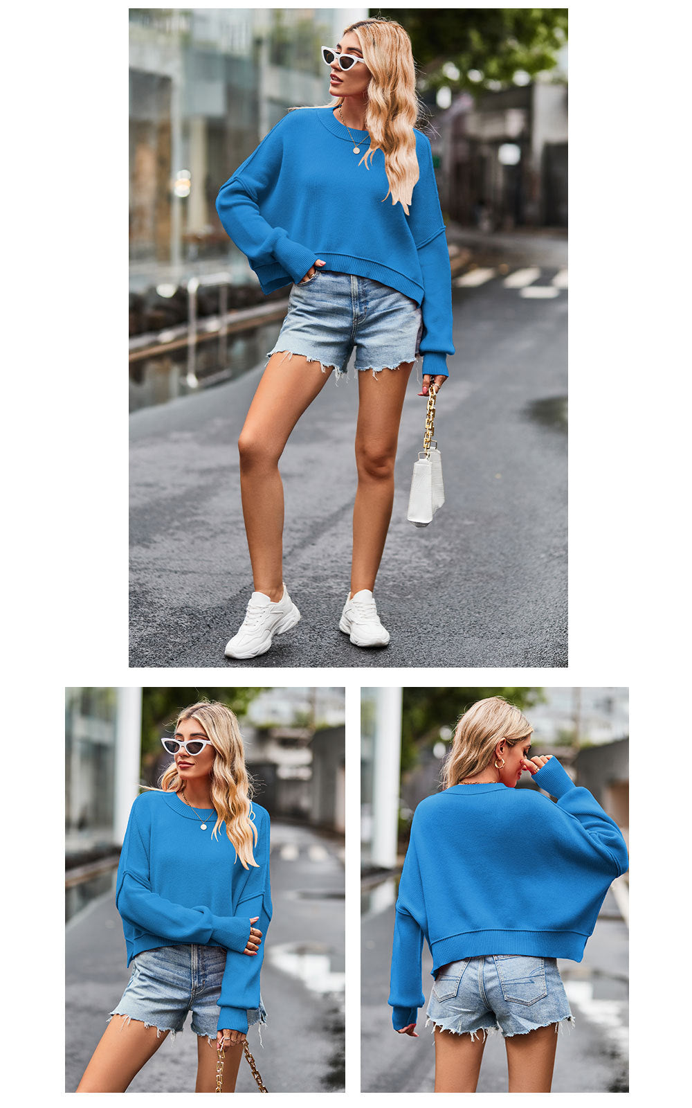 Fashion Round Neck Knitted Pullover Sweaters