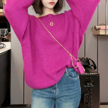 Colorful Long Sleeves Knitted Pullover Sweaters