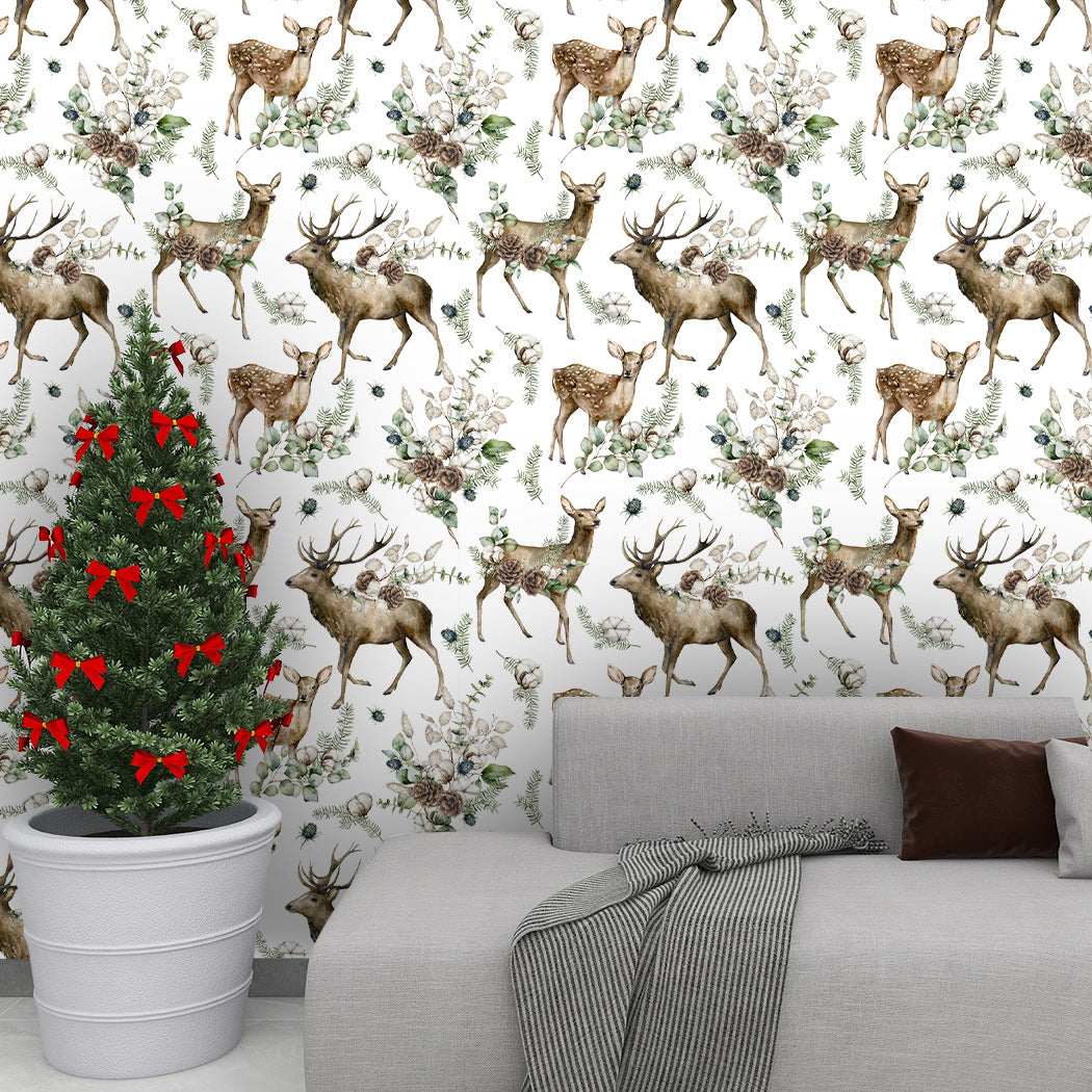 Environmental Friendly Self-adhesive Christmas Wallpaper