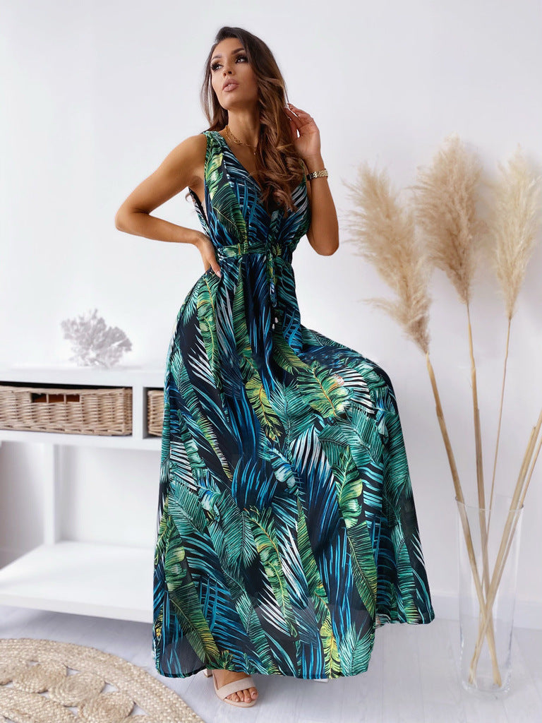 Sexy Summer Backless Lace Up Long Maxi Dresses