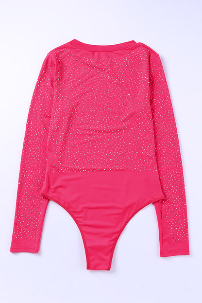 Sexy Diamond Long Sleeves Jumpsuits Basic Tops