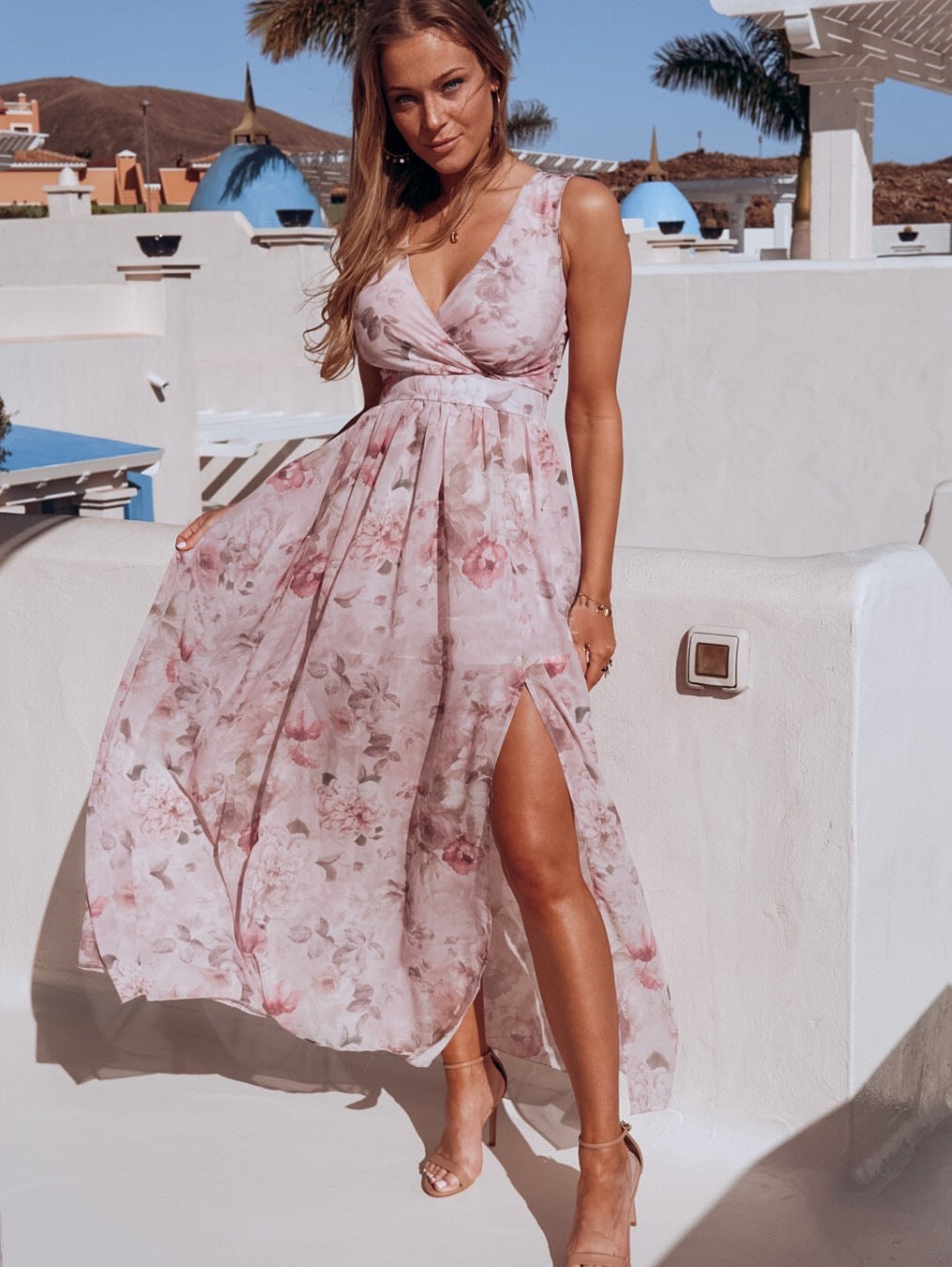 Leisure Chiffon Sleeveless Summer Long Dresses