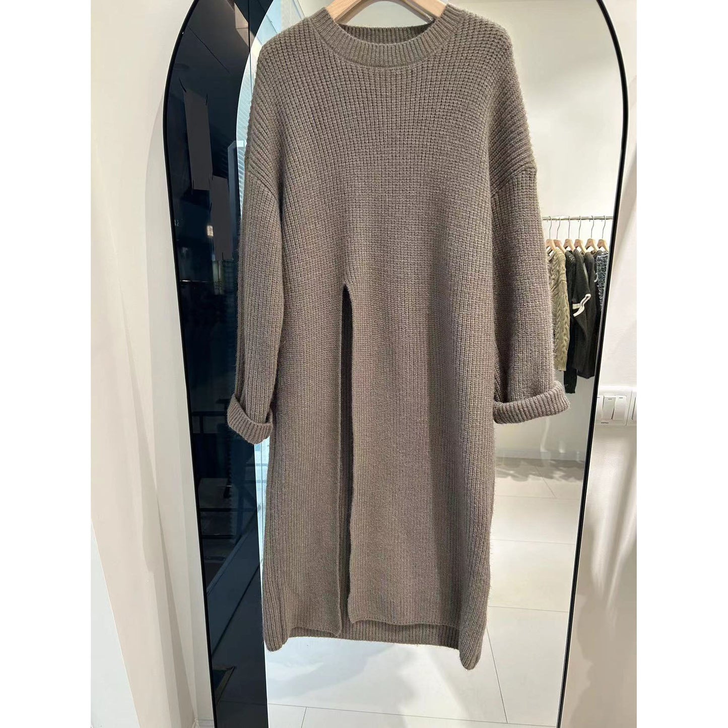 Fashion Designed Knitted Pullover Long Sweaters