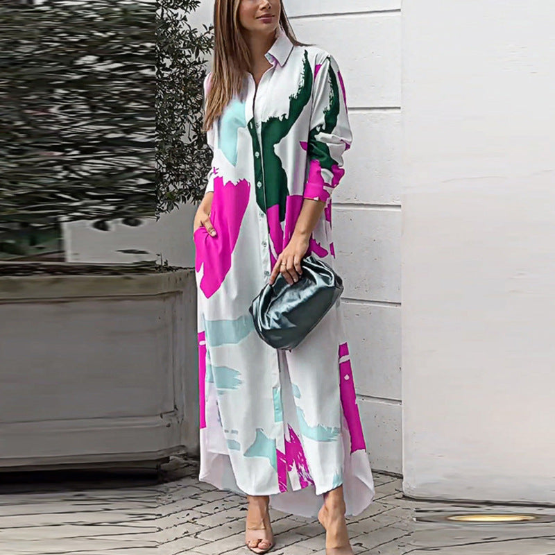Casual Long Sleeves Shirts Dresses