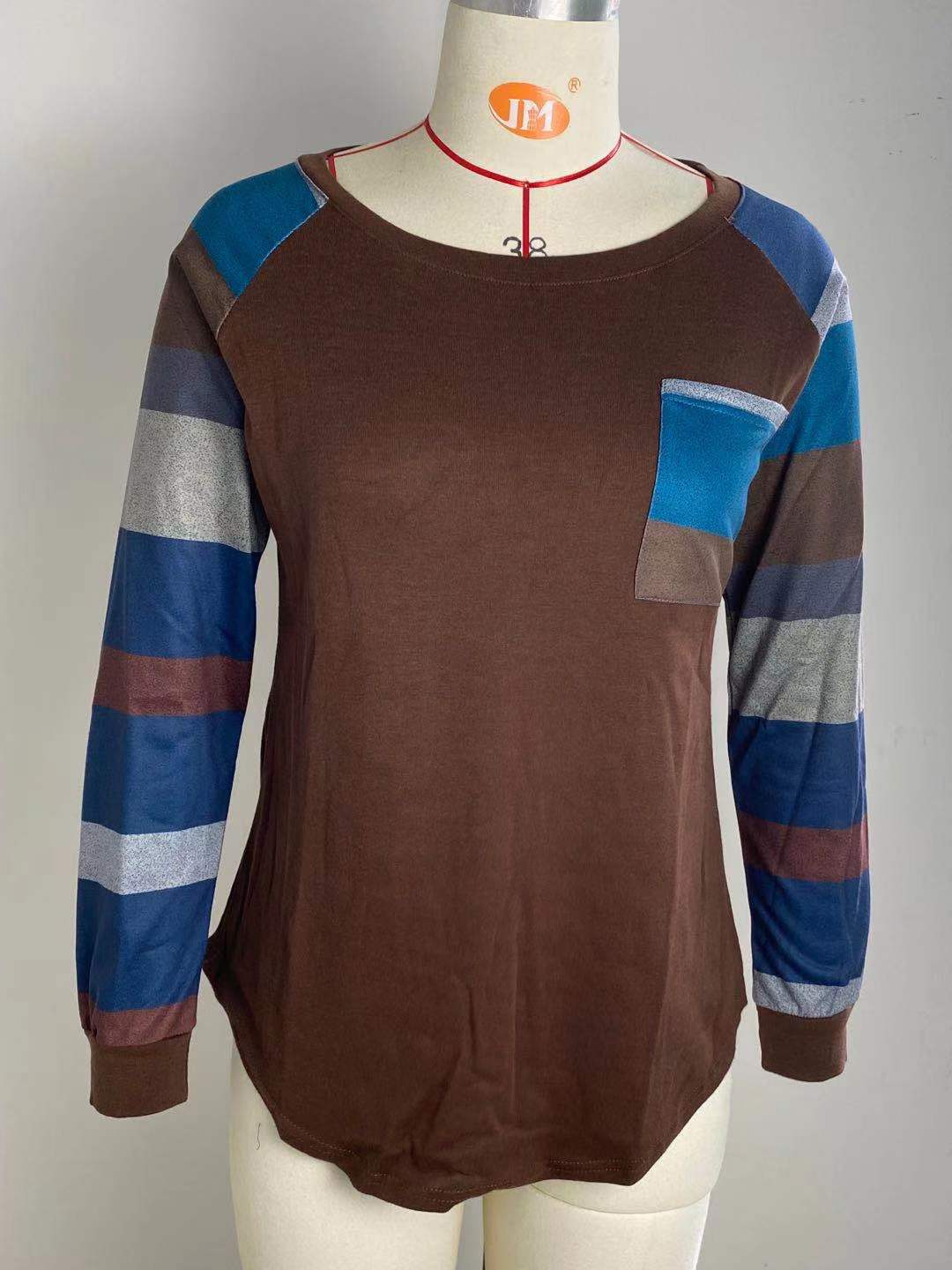 Casual Long Sleeves Plus Sizes T Shirts
