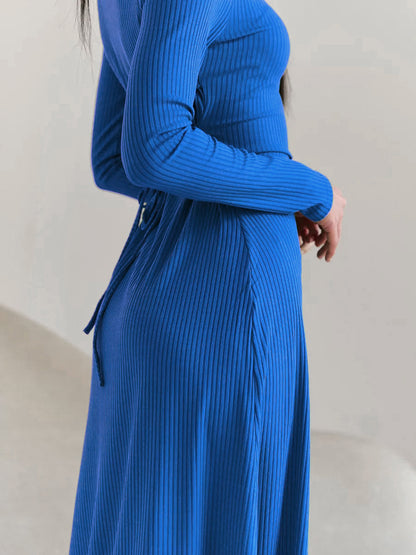 Fashion Round Neck Long Sleeves Dresses