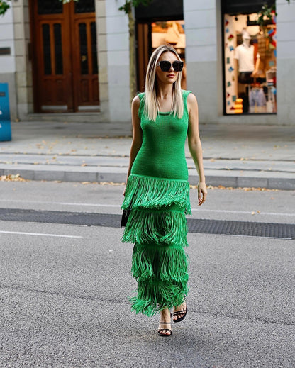 Summer Tassels Sexy Spaghetti Straps Dresses