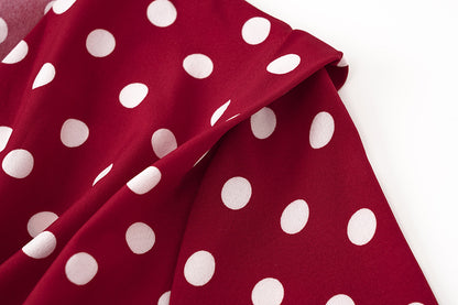 Casual Polka Dot Long Sleeves Short Dresses for Women