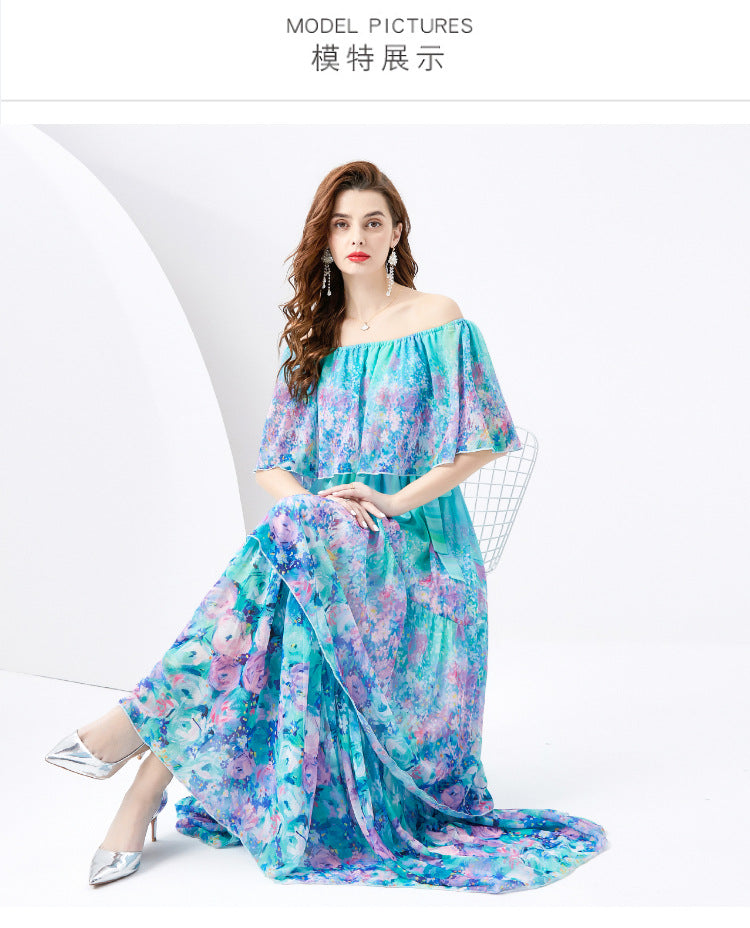 Designed Off The Shoulder Summer Holiday Long Dresses