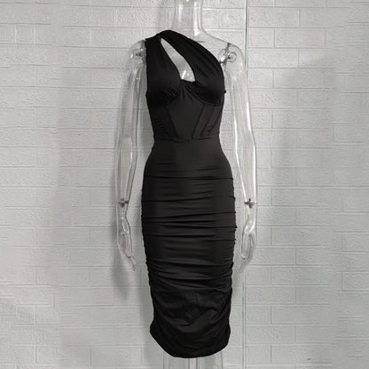 Sexy One Shoulder Backless Sheath Dresses