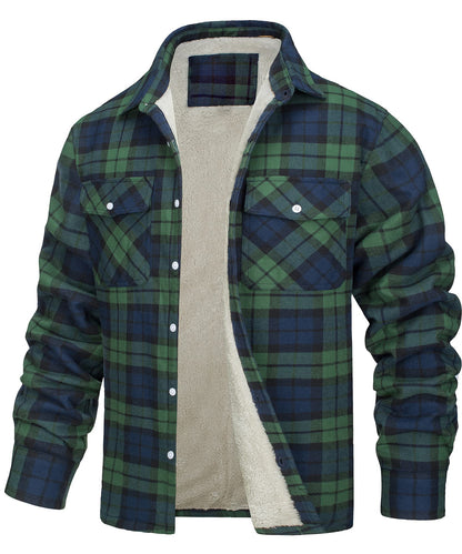 Casual Long Sleeves Thicken Shirts Jackets for Men
