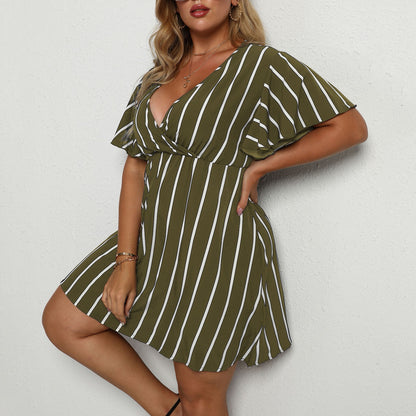 Casual Plus Sizes Boho Short Dresses