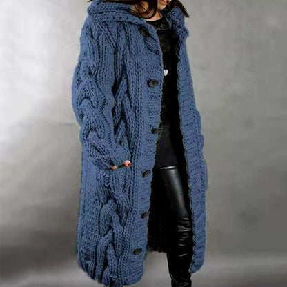 Women Winter Knitted Cardigan Overcoats