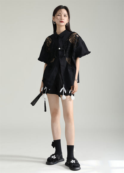 Designed Butterfly Double Sides Summer Shirts