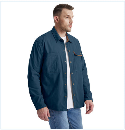 Casual Cotton Plus Sizes Long Sleeves Shirts for Men