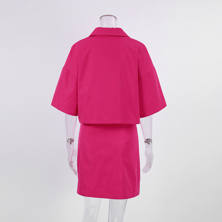 Casual Short Sleeves Shirts & Short Skirts for Women
