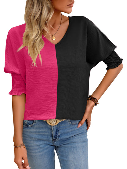 Leisure Summer V Neck Short Sleeves T Shirts