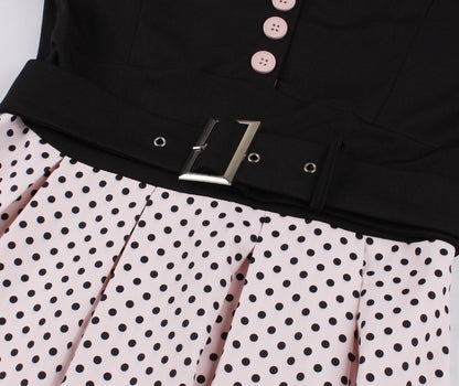 Vintage Polk Dot Short Sleeves Dresses