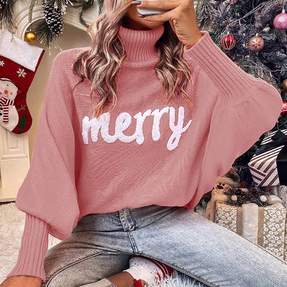 Casual High Neck Winter Loose Knitted Sweaters