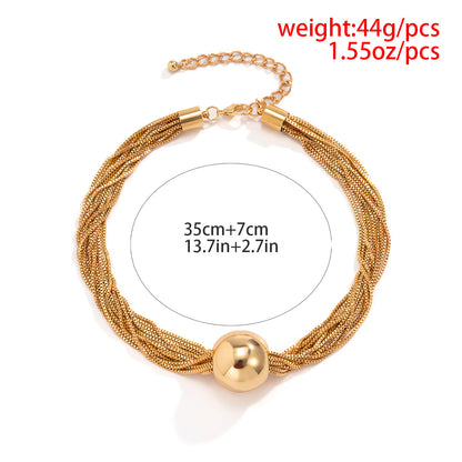 Punk Style Multi Chains Geometry Design Choker Necklines