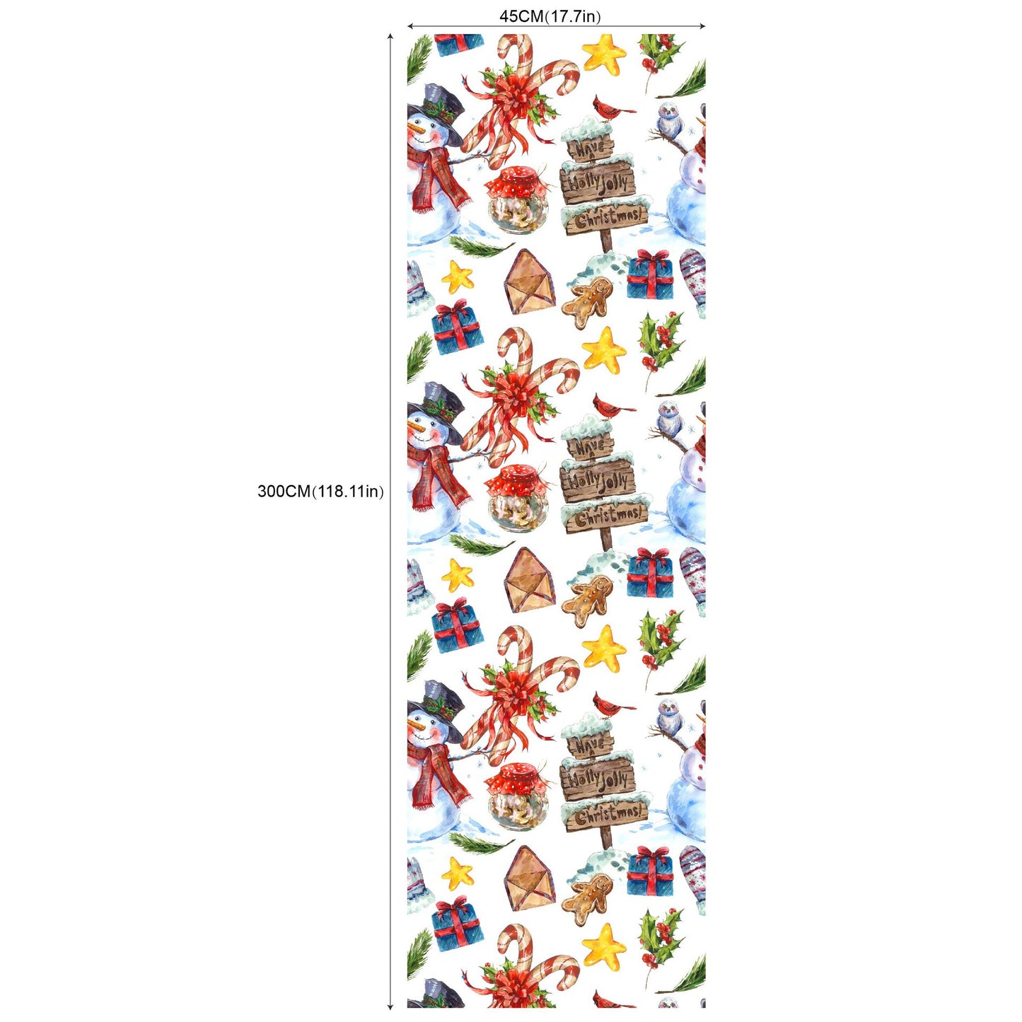 Environmental Friendly Self-adhesive Christmas Wallpaper