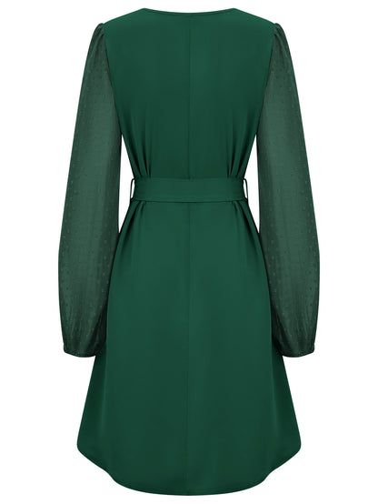 Fashion V Neck Long Sleeves Dresses