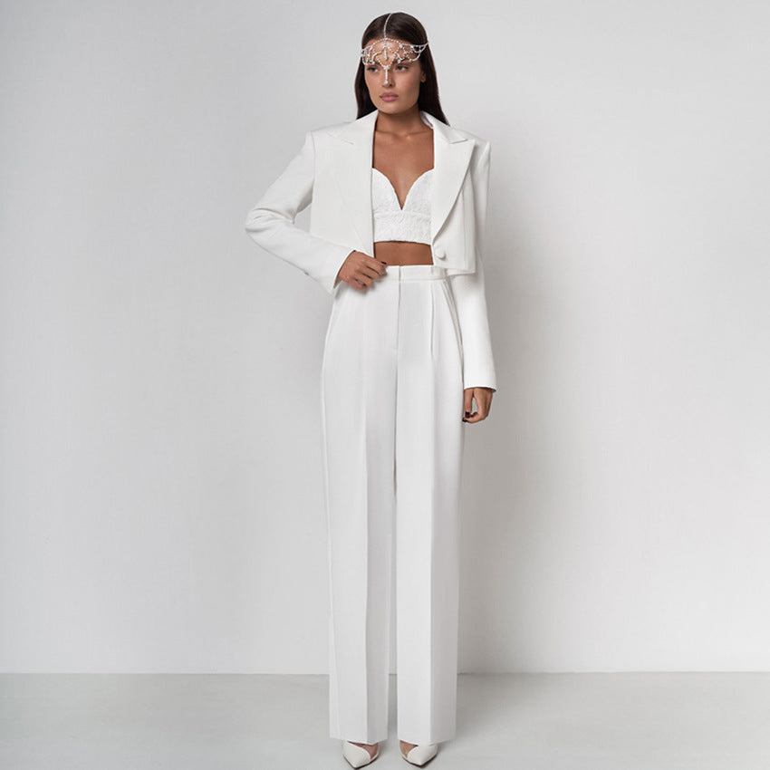 Fashion Elastic Waist Casual Pants
