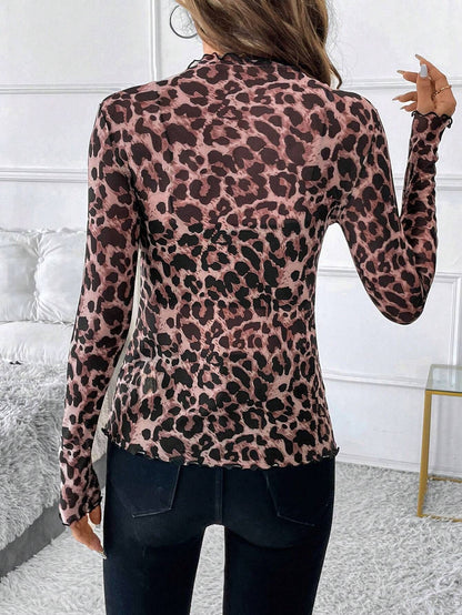 Sexy Net Sheath Long Sleeves T Shirts