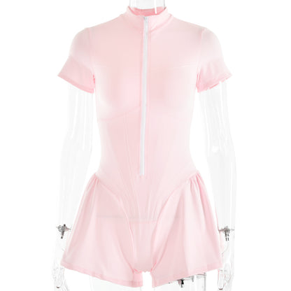 Sexy Elastic Women Basic Short Jumpsuits
