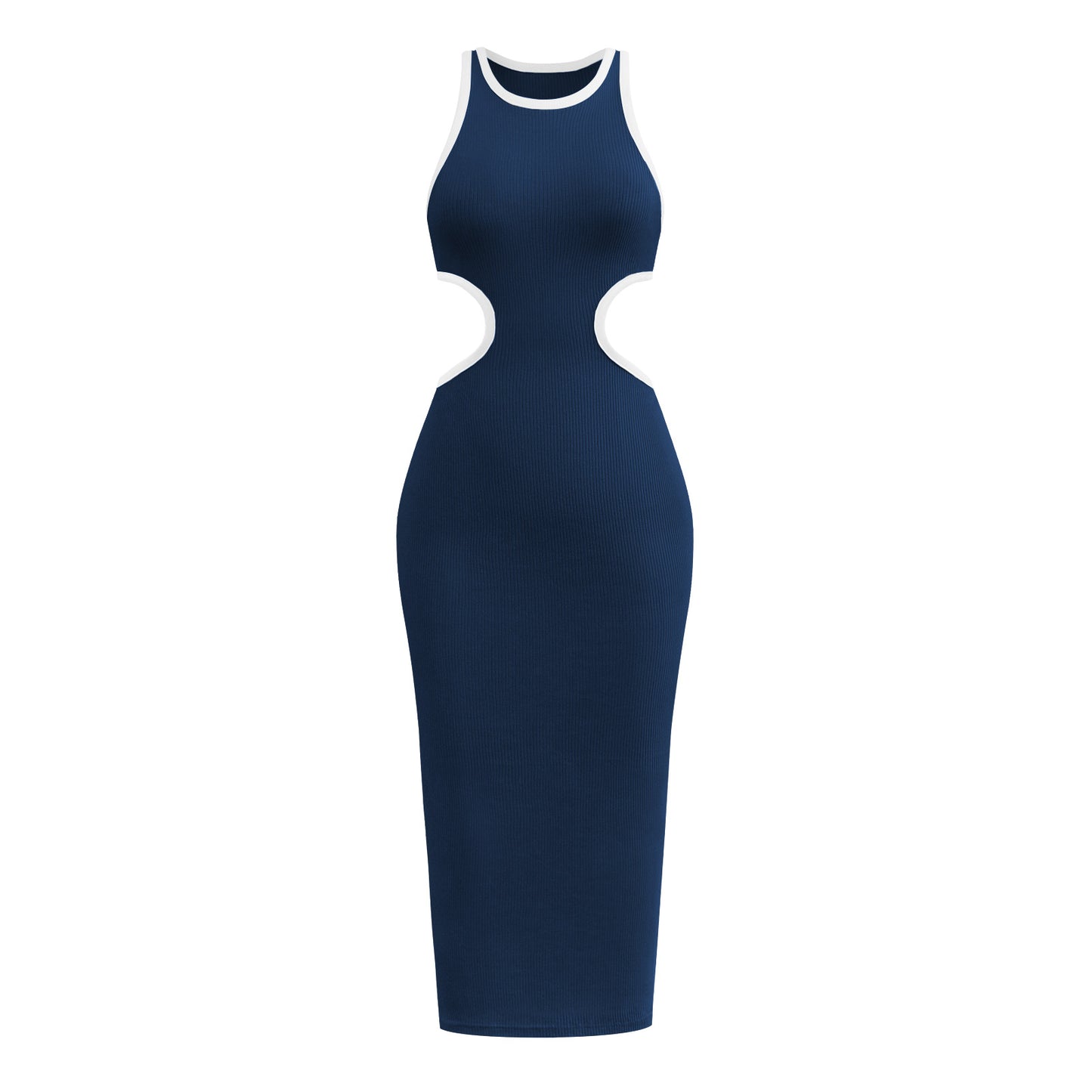 Sexy Backless Knitted Sheath Midi Dresses