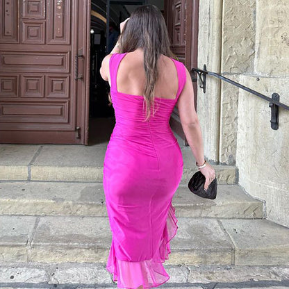 Sexy One Shoulder Summer Sleeves Sheath Dresses