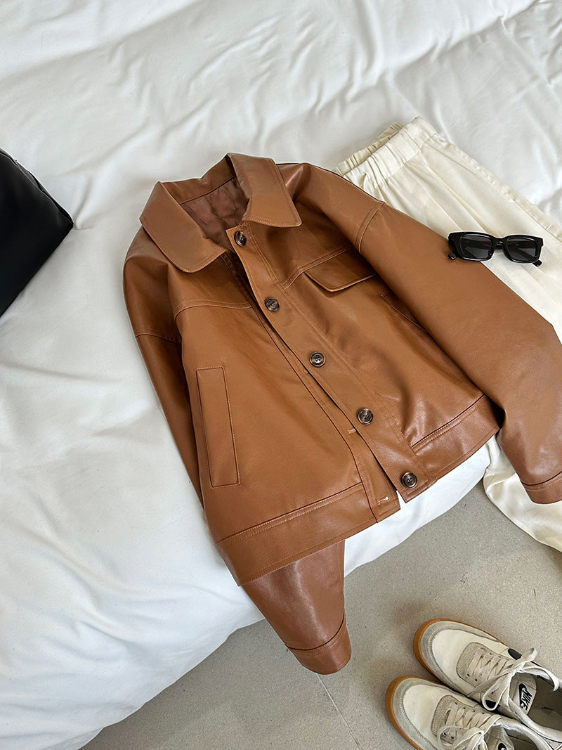 Classy PU Leather Motorcycle Jackets Coats
