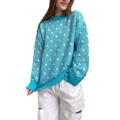 Casual Loose Knitted Pullover Sweaters for Women