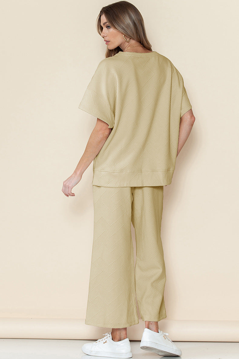 Casual Summer Drawstring Two Pieces Women Suits