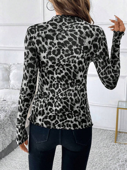 Sexy Net Sheath Long Sleeves T Shirts