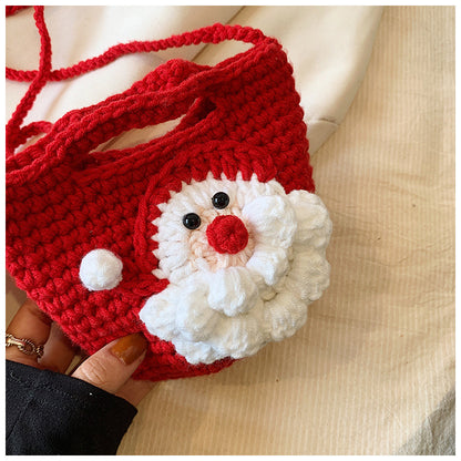 Merry Christmas Santa Claus Handmade Crochet Bags