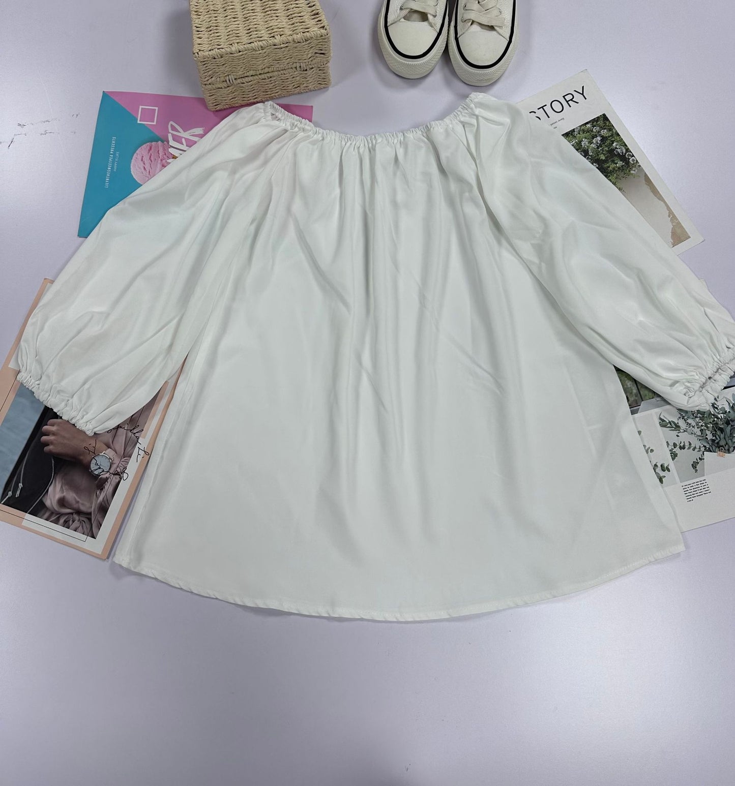 Casual Off The Shoulder Long Sleeves Blouses Shirts