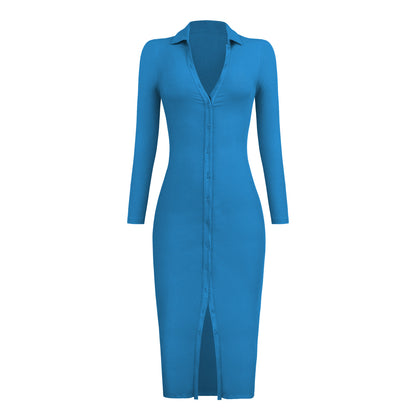 Sexy Long Sleeves Midi Length Sheath Dresses