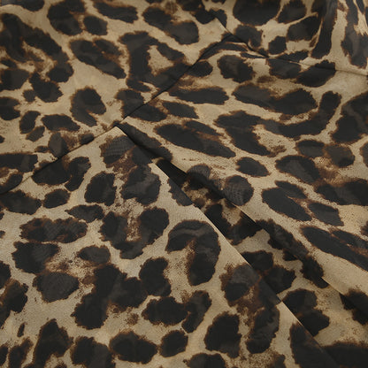 Casual Summer Breathable Leopard Two Pieces Suits