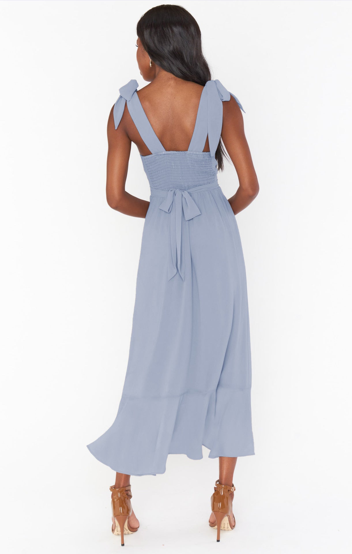 Fashion Summer Split Front Midi Dresses for Women