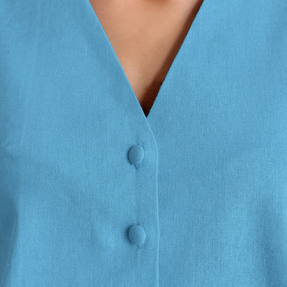 Casual V Neck Sleeveless Tops and Pant Suits