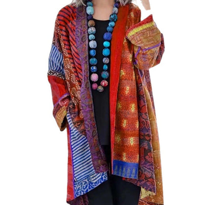Vintage Cotton Linen Plus Sizes Women Coats