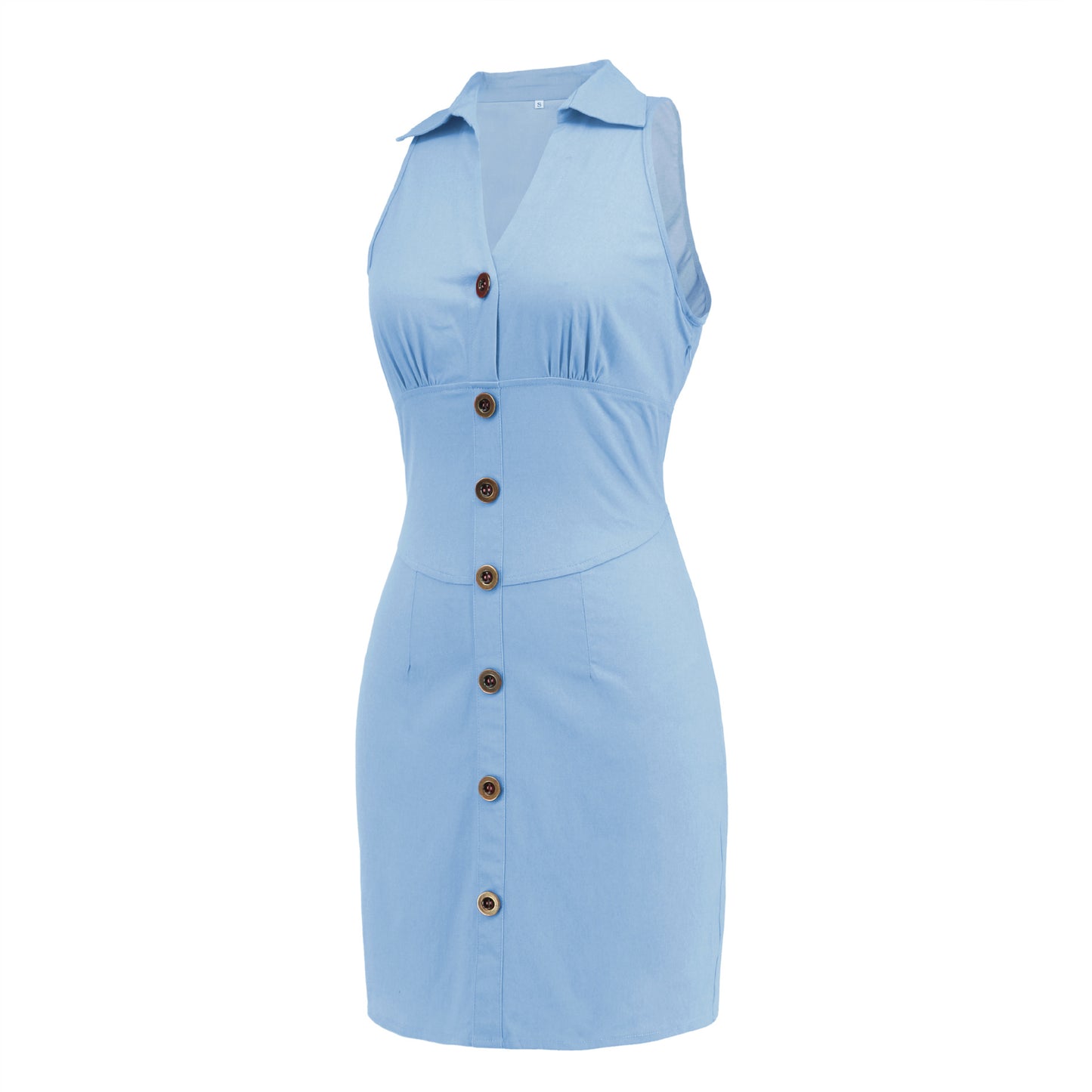 Elegant Sleeveless Denim Mini Short Dresses