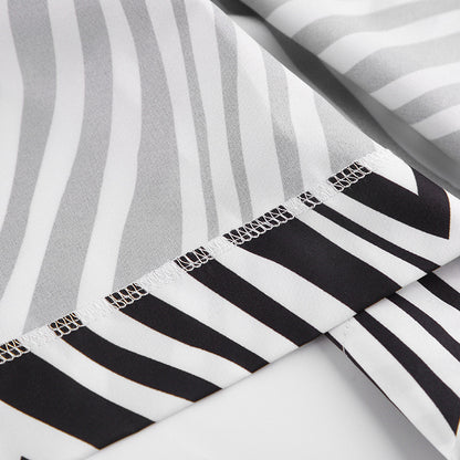 Fashion Black & White Stripes Two Pieces Suits for Women