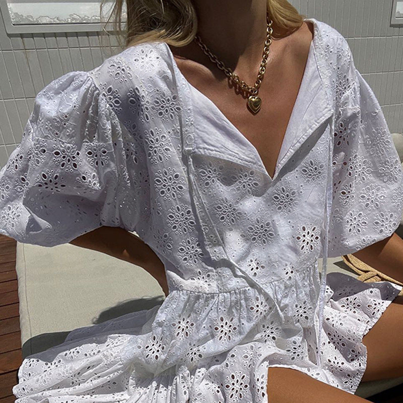 Summer Half Sleeves Mini Dresses